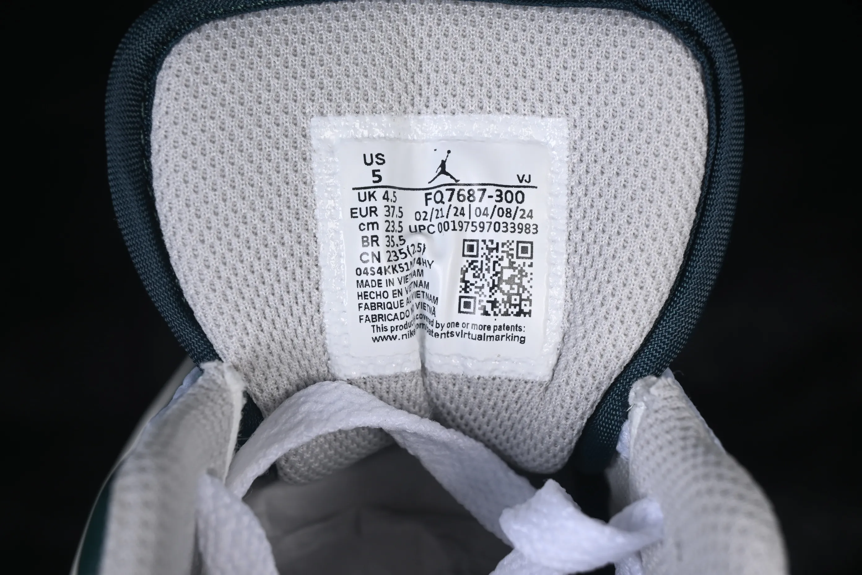All categories Air Jordan Jordan series basketball shoes Air Jordan 1 Low Air Jordan 1 Low AJ1 Joe 1 white and green low-top cultural and casual sneakers FQ7687-300